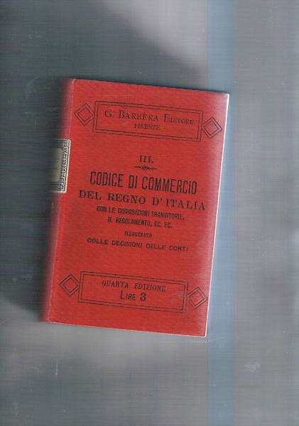 Codice di commercio del Regno D'Italia.