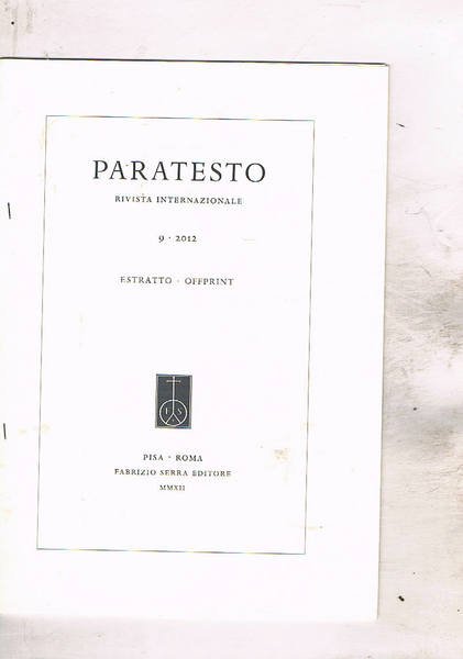 Echi dell'unità d'Italia nella stampa partenopea. Estratto da Paratesto n° …