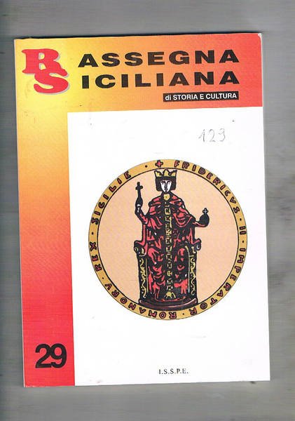 Rassegna siciliana di storia e cultura. Quadrimestrale n° 29 del …