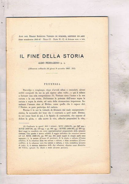 Il fine della storia. Estratto dagli atti del Reale Istit. …
