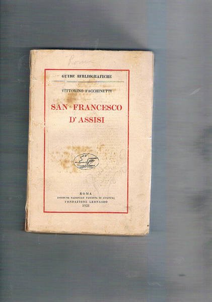 San Francesco d'Assisi. Coll. Guide bibliografiche.
