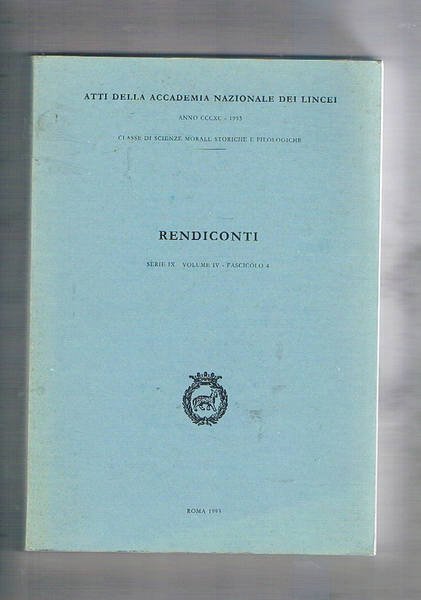 Rendiconti dell'accademia naz. dei Lincei serie IX vol. IV fasc. …