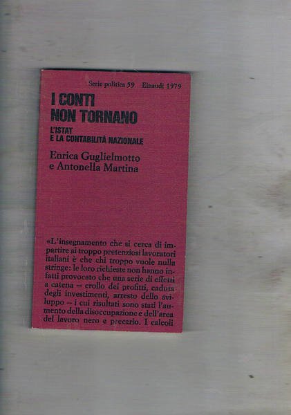 I conti non tornano. L'Istat e la contabilità nazionale.