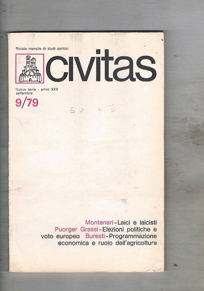 Civitas. Rivista mensile di studi politici. anno 30° n° set. …