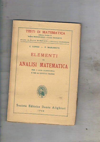 Elementi di analisi matematica per i licei.