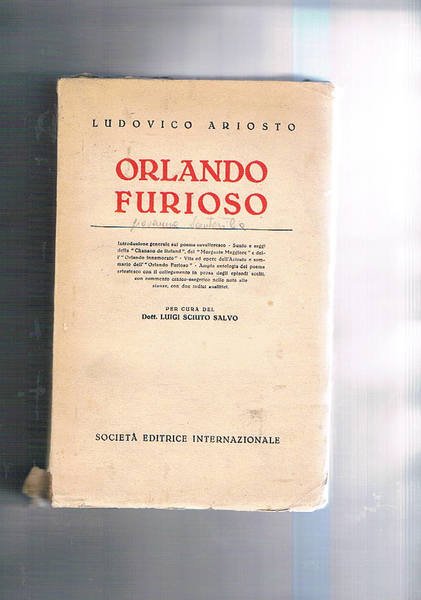 Orlando Furioso. A cura di Luigi Sciuto Salvo. Introduz. sul …