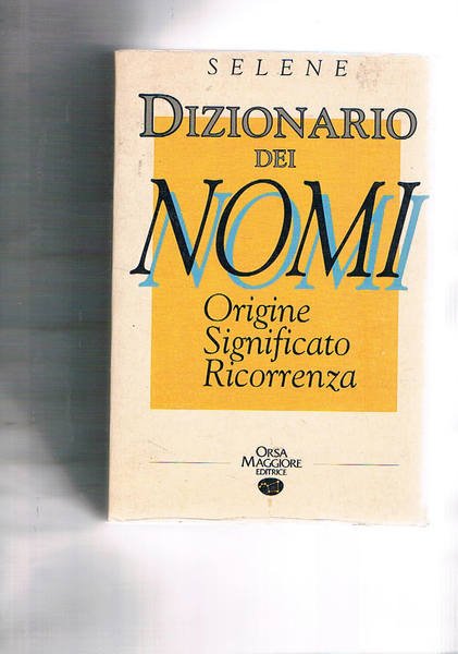 Dizionario dei nomi.