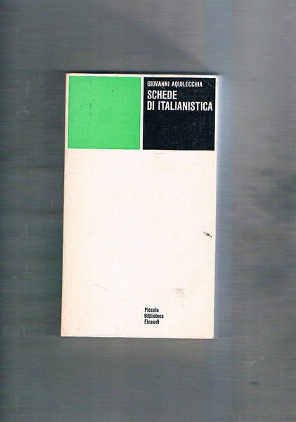 Schede di Italianistica. Coll. PBE.