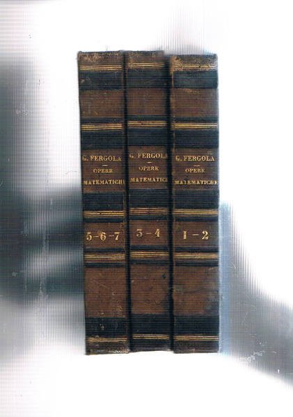 Istituzioni di fisica sperimentale vol. I-IV, seguono dello stesso altre tre opere: Istituzioni di aritmetica; Elementi di trigonometria rettilinea preceduti da un breve trattato dei logaritmi; Istituzioni di algebra. Il Fergola è stato professore aggiunto alla cattedra di astronomia della R. U. degli studi di Napoli.