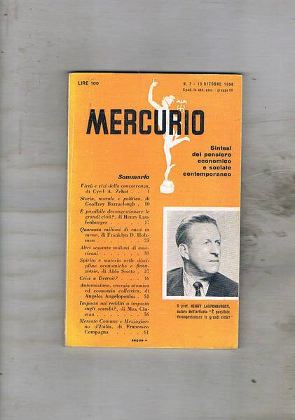 Mercurio mensile di sintesi del pensiero economico e sociale contemporaneo. …