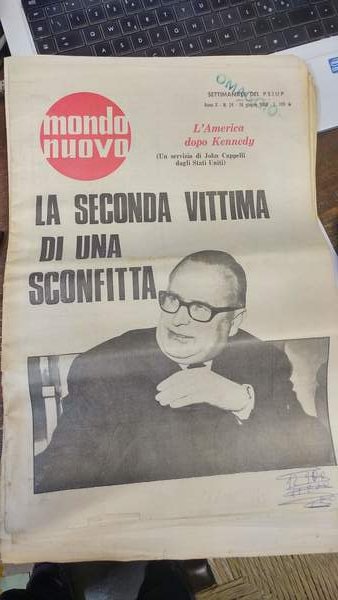 Mondo Nuovo settimanale del P.S.I.U.P. disponiamo di 14 numeri del …