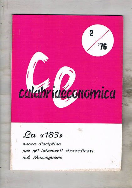 Calabriaeconomica. Rivista trimestrale del centro studi e ricerche economico sociali …