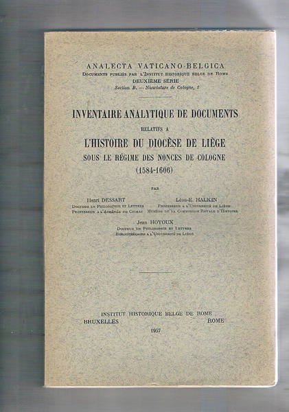 Inventaire analytique de documents relatifs a l'histoire di diocèse de …