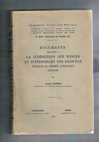 Documents relatifs a la juridiction des nonces et internonces des …