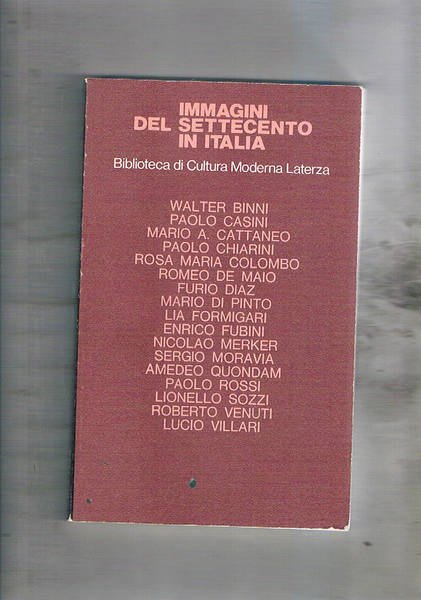 Immagini del Settecento italiano. A cura della soc. italiana di …