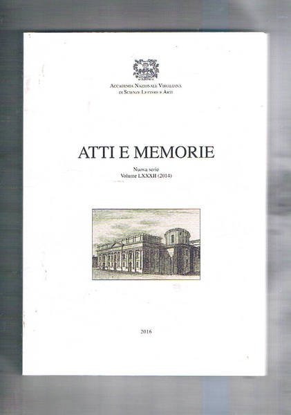 Atti e memorie dell'accademia nazionale virgiliana anno 2014. Testa gemminile …