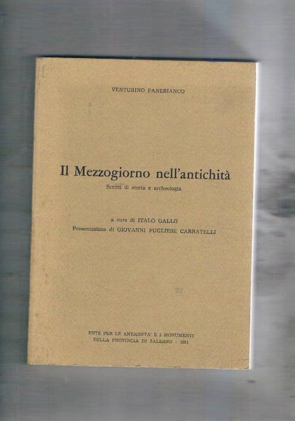 Il Mezzogiorno nell'antichità, scritti di storia e archeologia a cura …