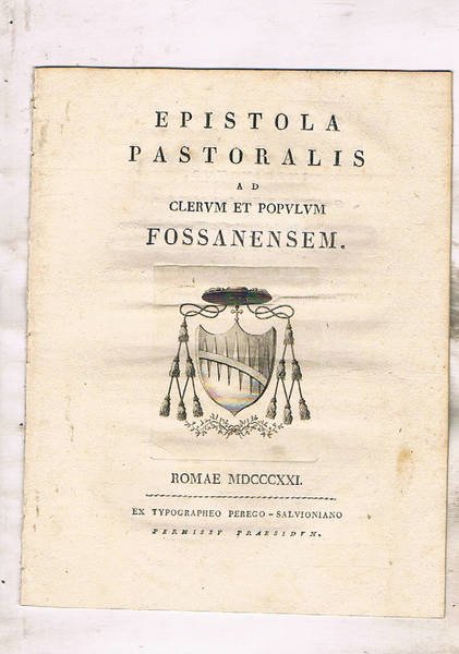 Epistola pastoralis ad clerum et populum Fossanensem.