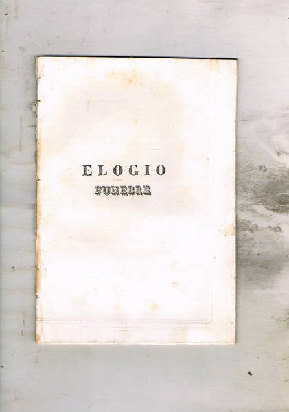 Elogio funebre alla memoria di Gaspare Del Bufalo sacerdote romano canonico onorartio della perinsigne basilica collegiata di S. Marco.