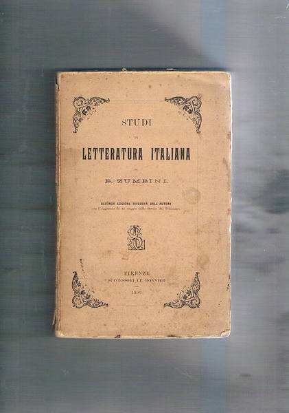 Studi di letteratura italiana. Seconda edizione riveduta dall'autore.