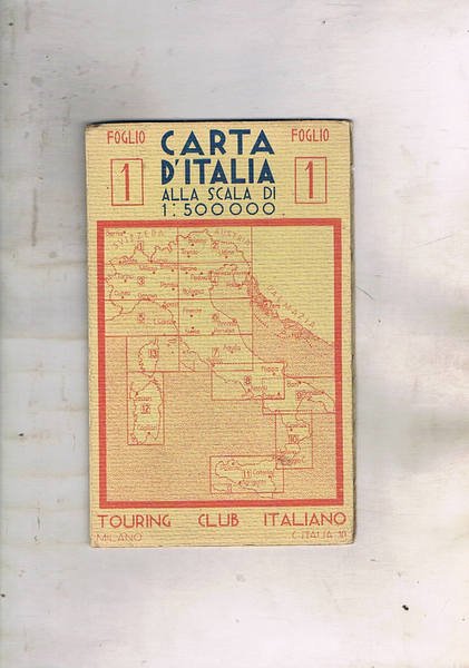 Carta d'Italia alla scala di 1:500.000 foglio I° Aosta, Como.