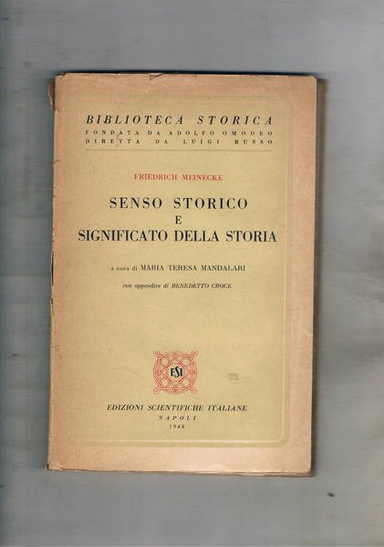 Senso storico e significato della storia. A cura di M. …