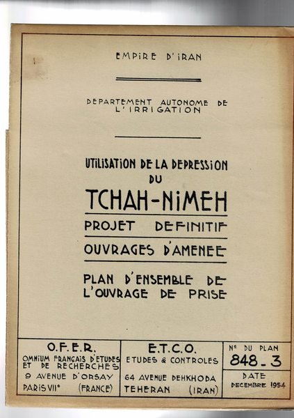 Empire d'Itan department de l'irrigation. Utilissation de la depression du …