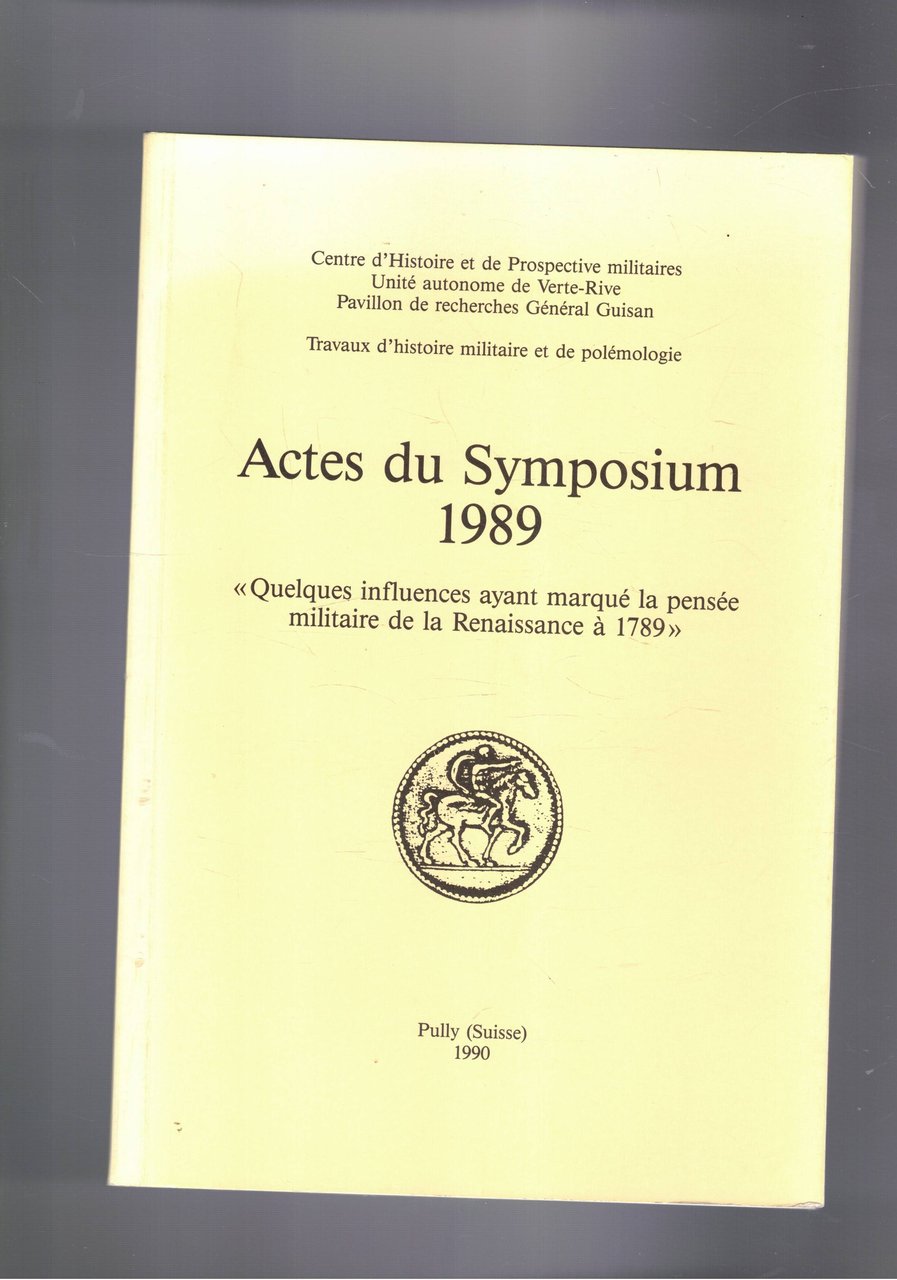 Actes du Symposium 1989. Quelques influences ayant marqué la pensée … | Immagine principale