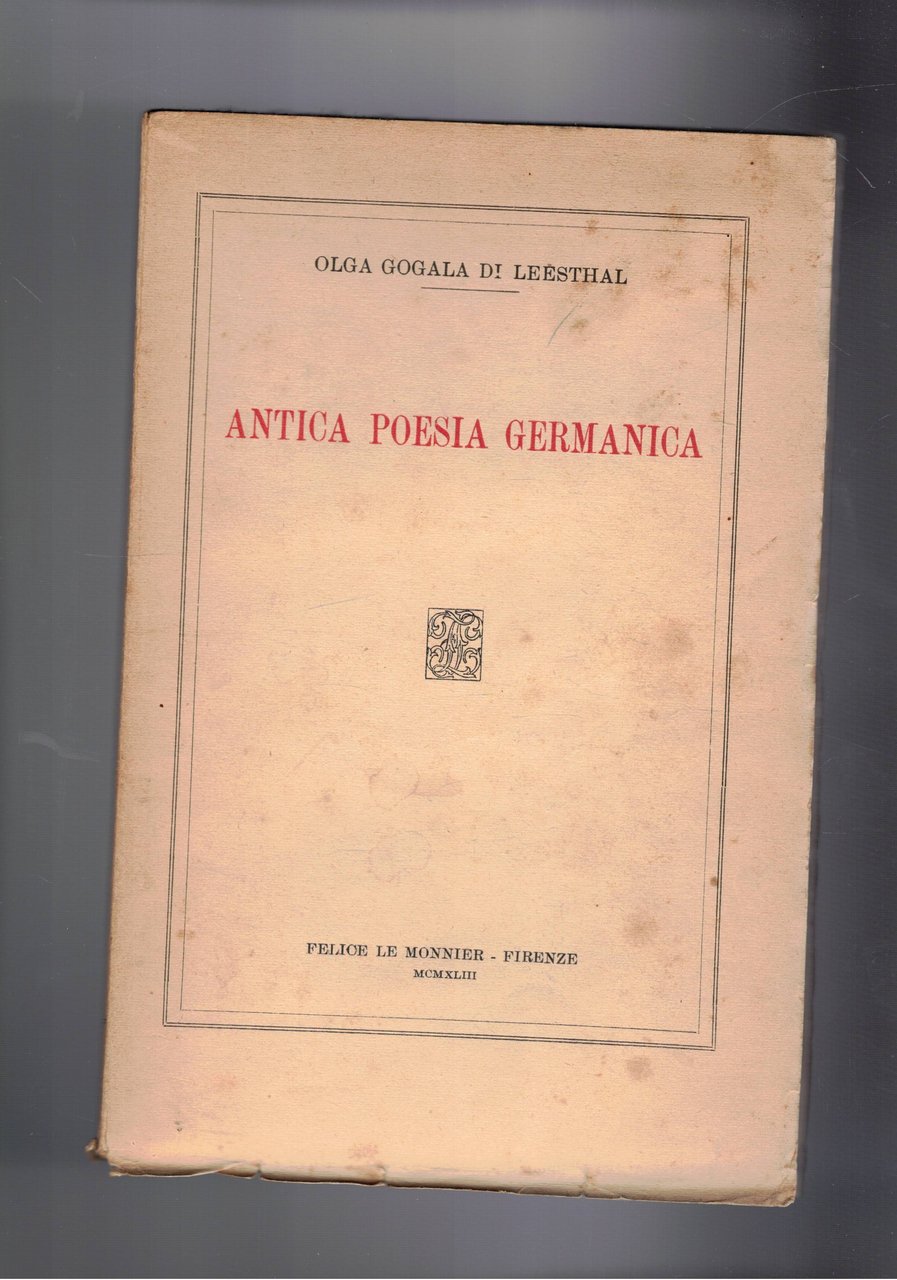 Antica poesia germanica.