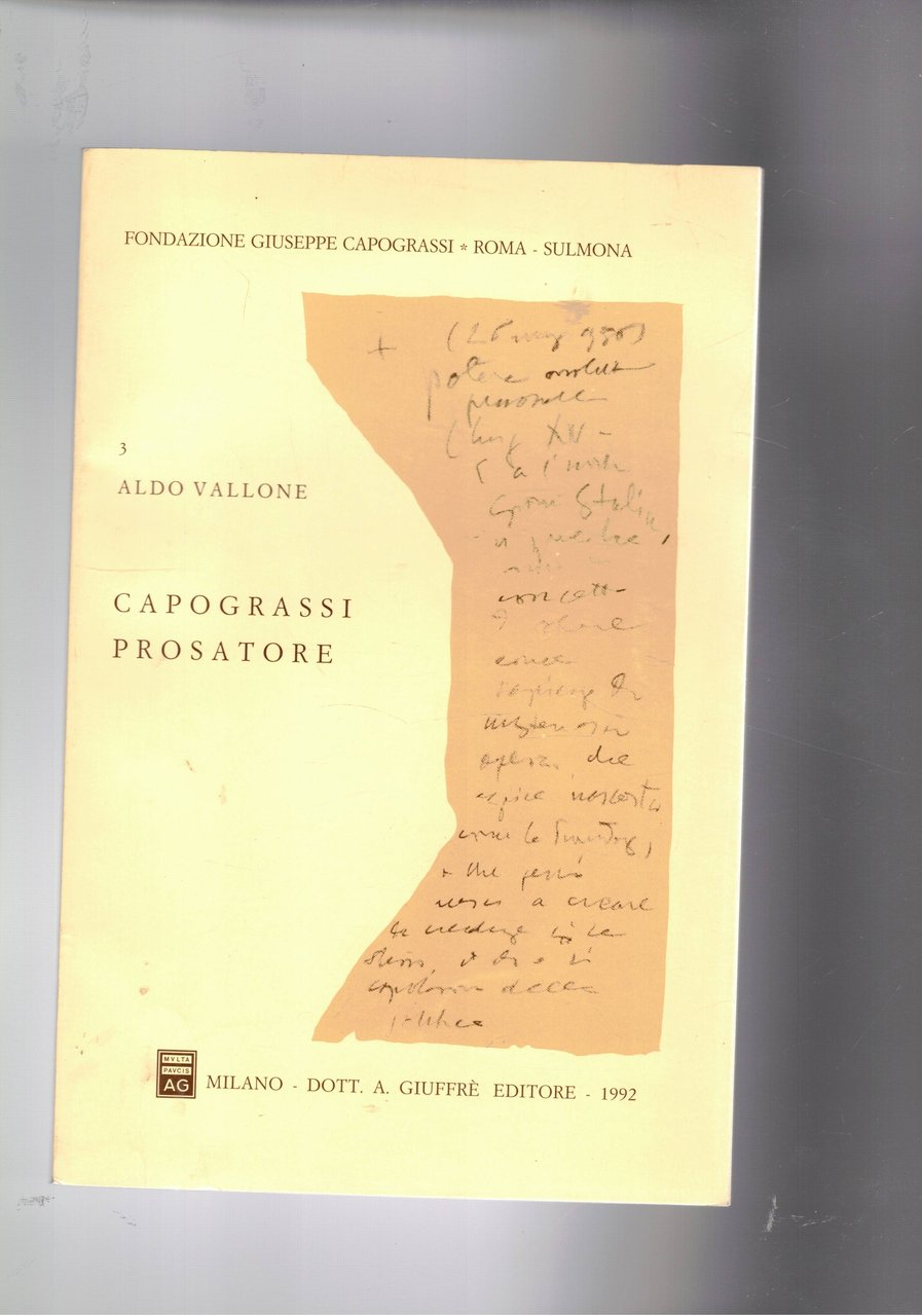 Capogrossi prosatore.