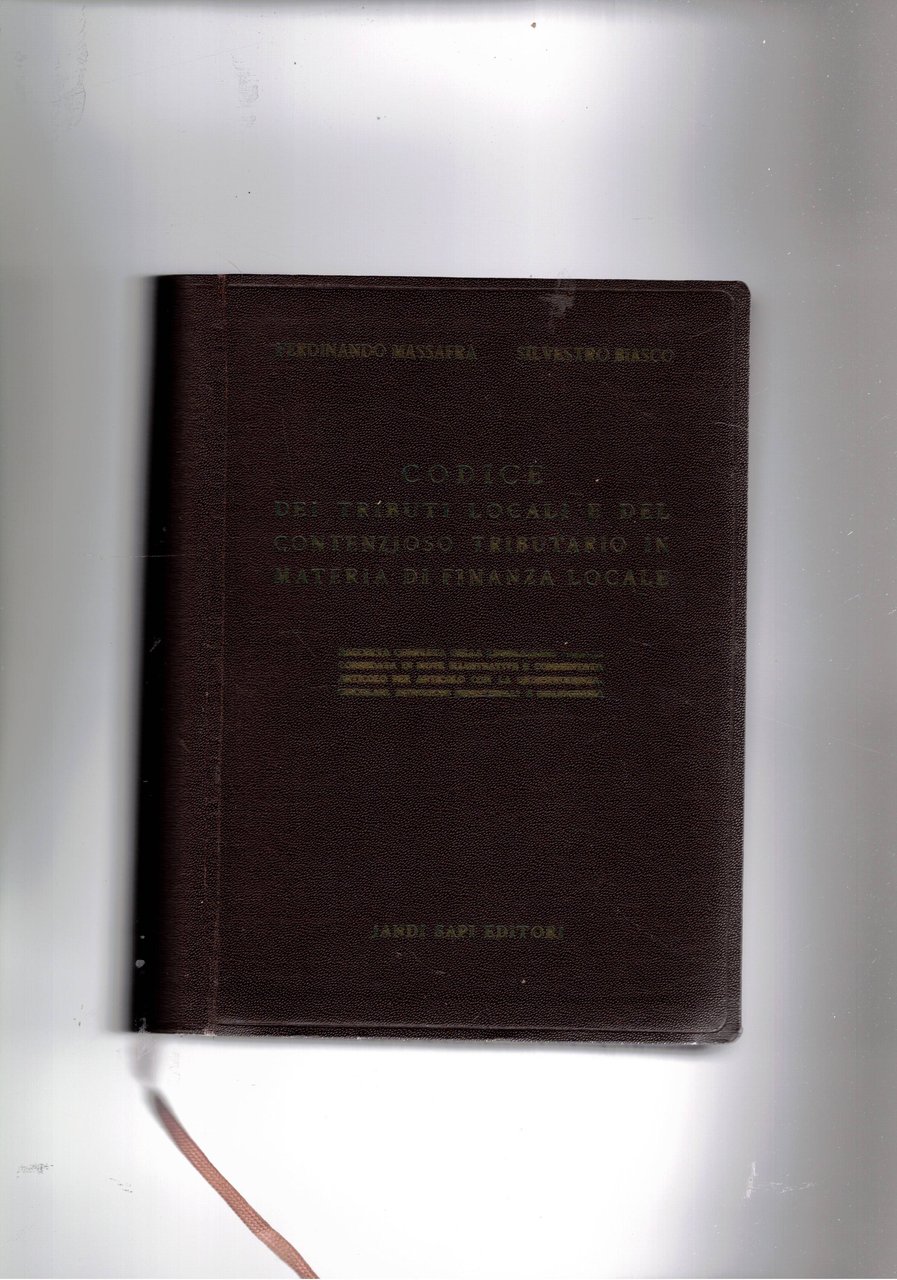 Codice dei tributi locali e del conteenzioso tributario in materia …