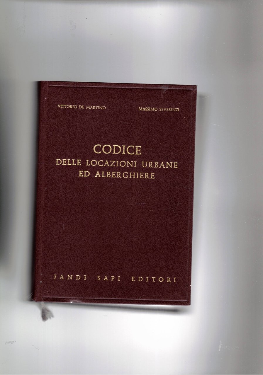 Codice delle locazioni urbane ed alberghiere.