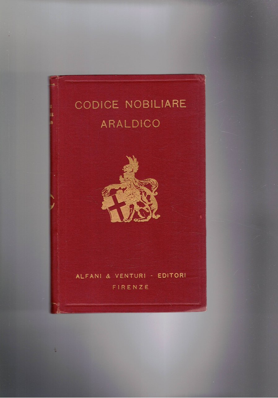 Codice nobiliare e araldico.