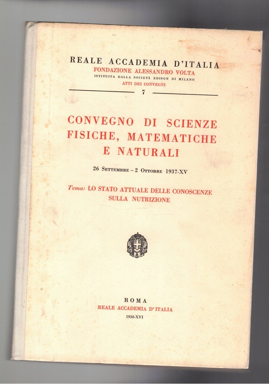 Convegno di scienze fisiche, matematiche e naturali 26 set. - …
