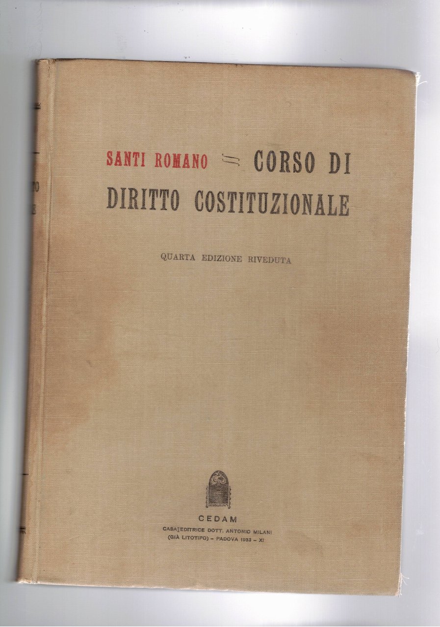 Corso di diritto costituzionale. Quarta ediz.