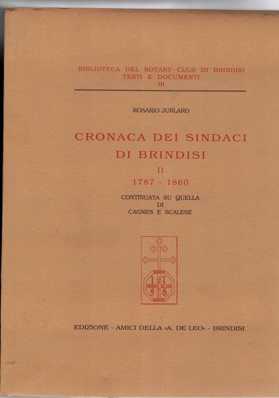 Cronaca dei sindaci di Brindisi, continuata su quella di Cagnes …