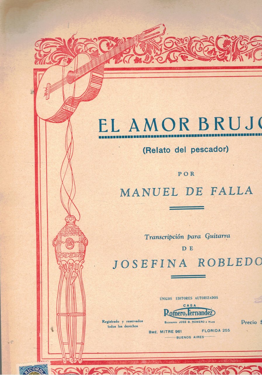 El amor brujo (relato del pescador). Transcripcion para guitarra de …