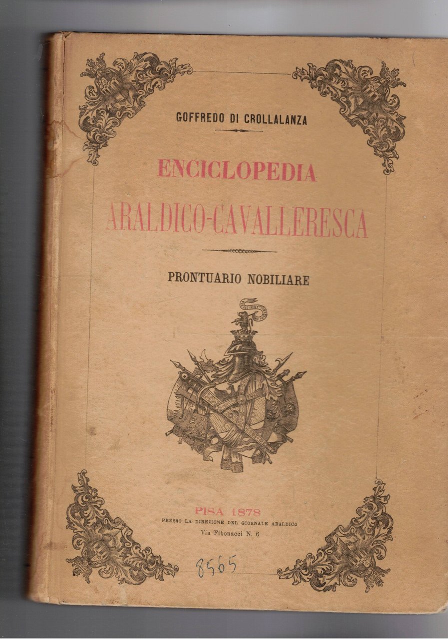 Enciclopedia Araldico-Cavalleresca, prontuario nobiliare.