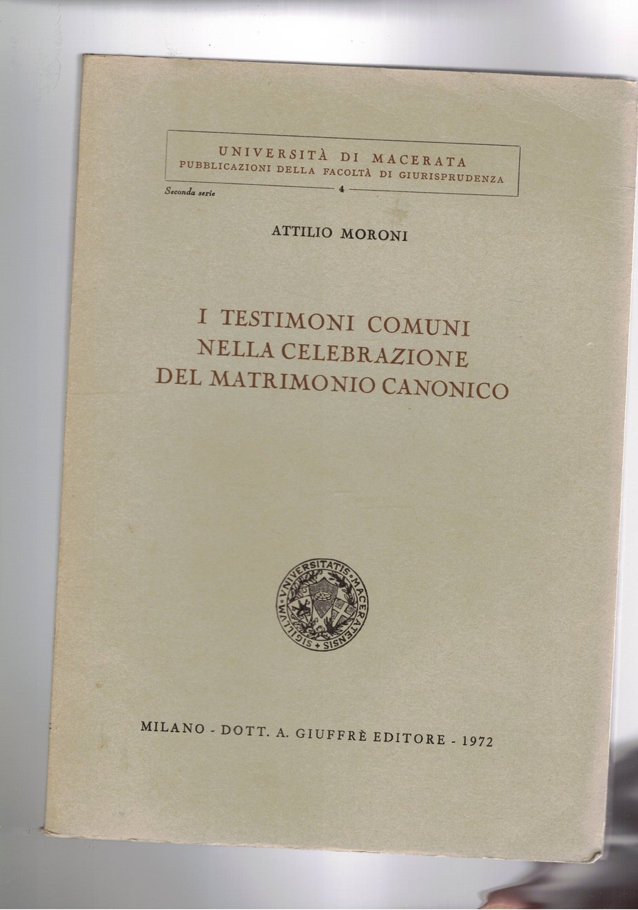 I testimoni comuni nella celebrazione del matrimonio canonico.