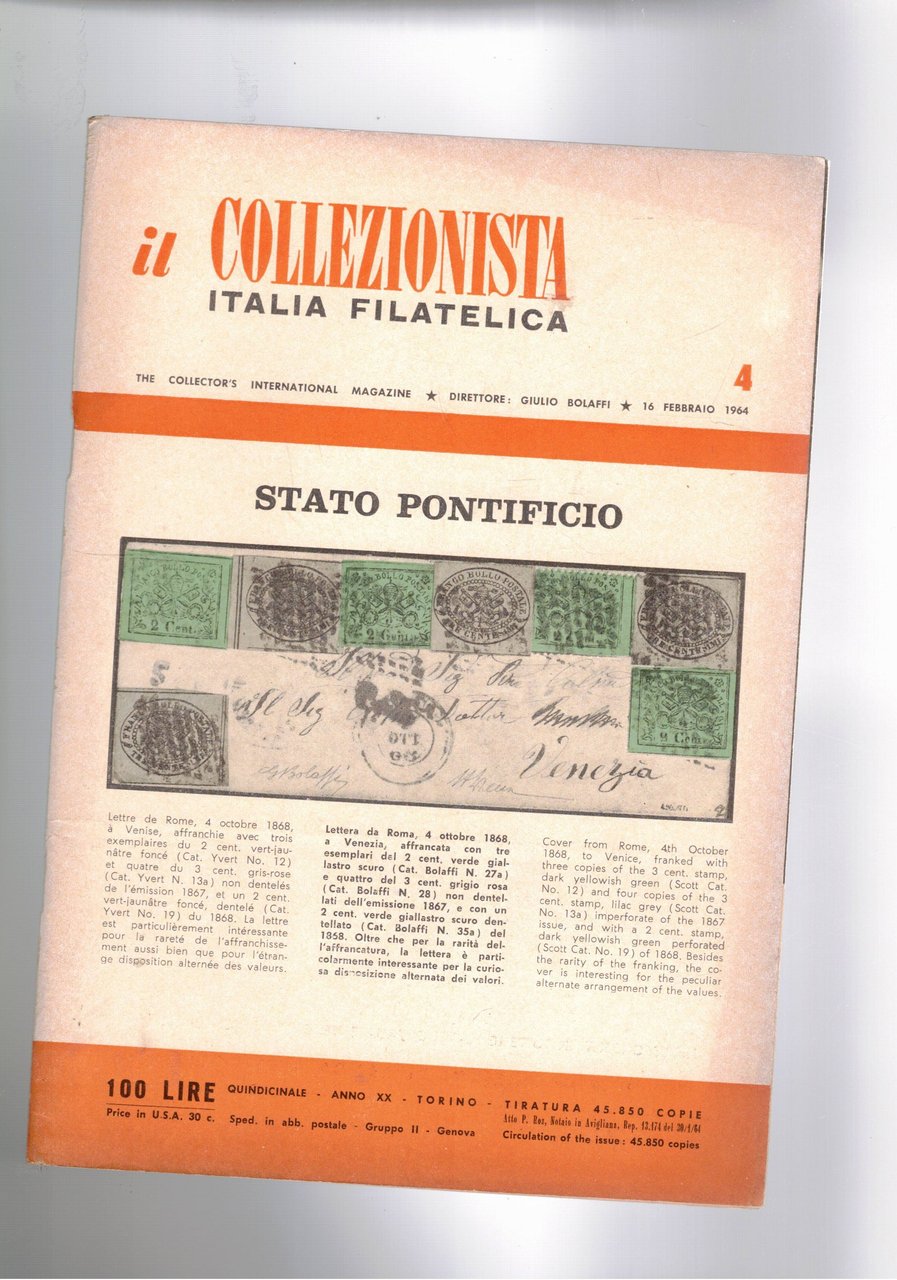 Il collezzionista Italia filatelica, periodico qunidicinale, disponiamo dal n° 1 …