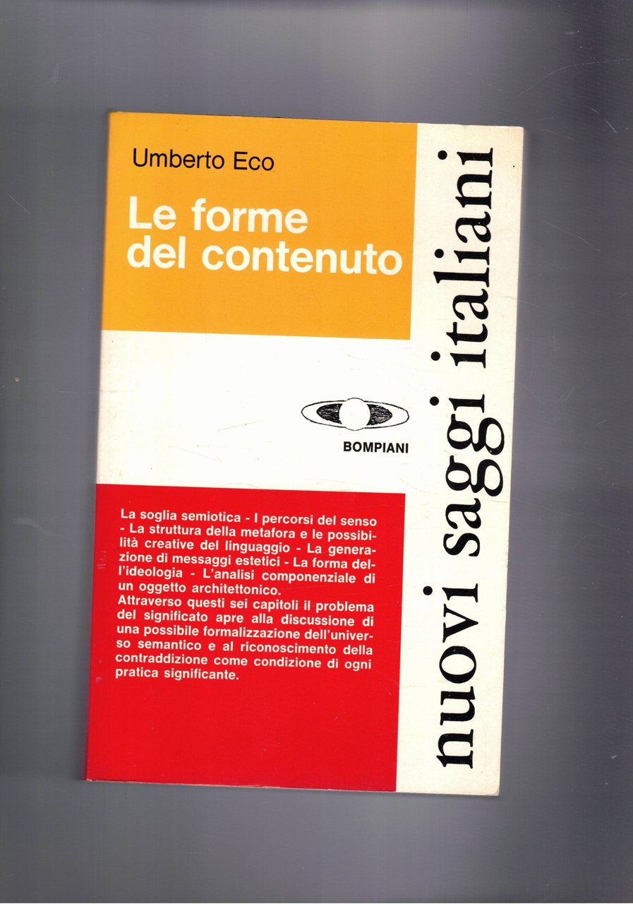 Le forme del contenuto. Prima edizione. | Immagine principale