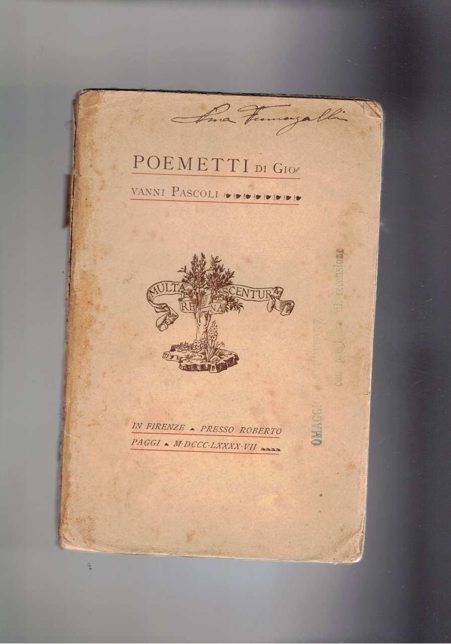 Poemetti. Prima edizione.