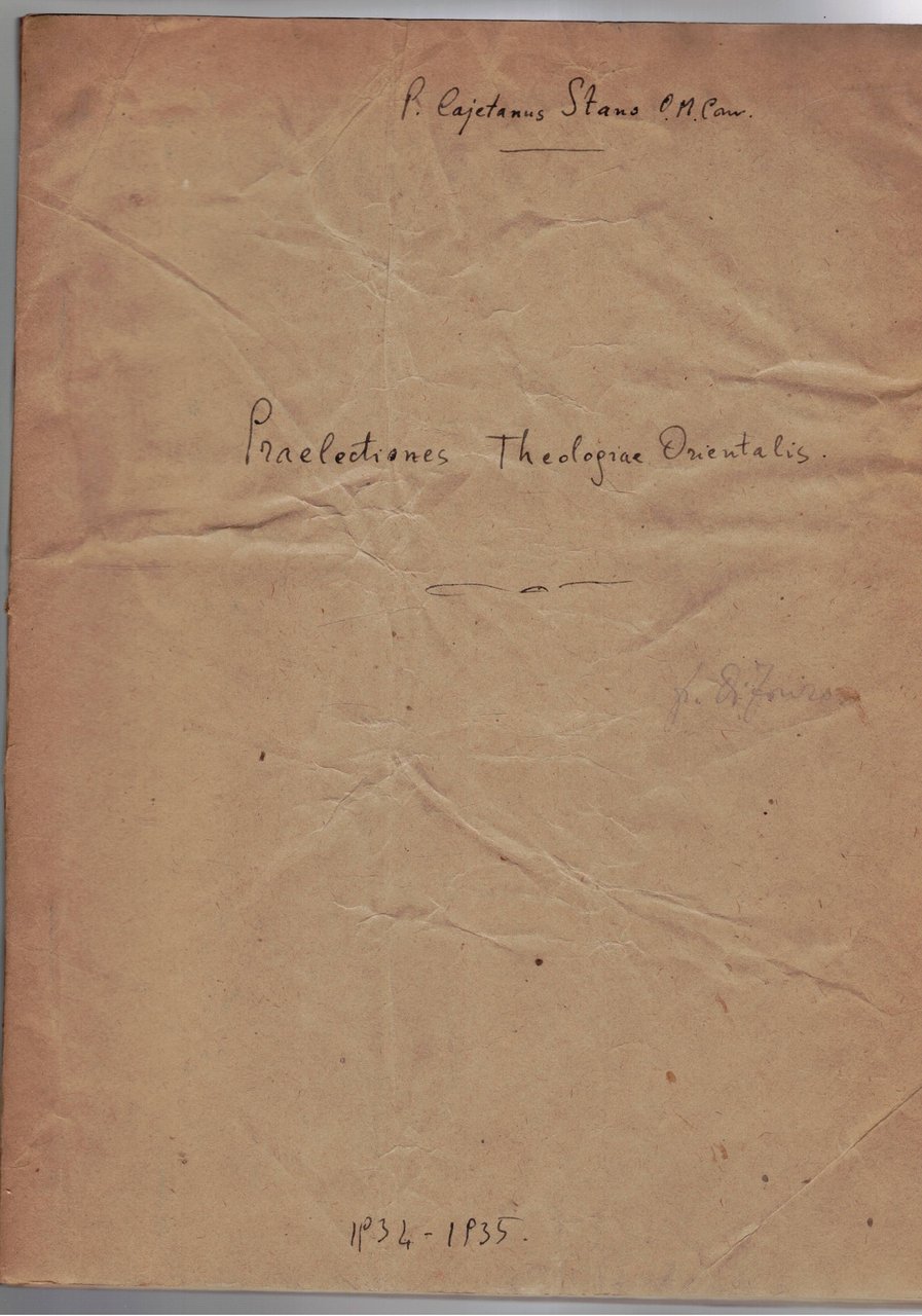 Praelectiones Theologiae Orientalis. Dispensa universitaria