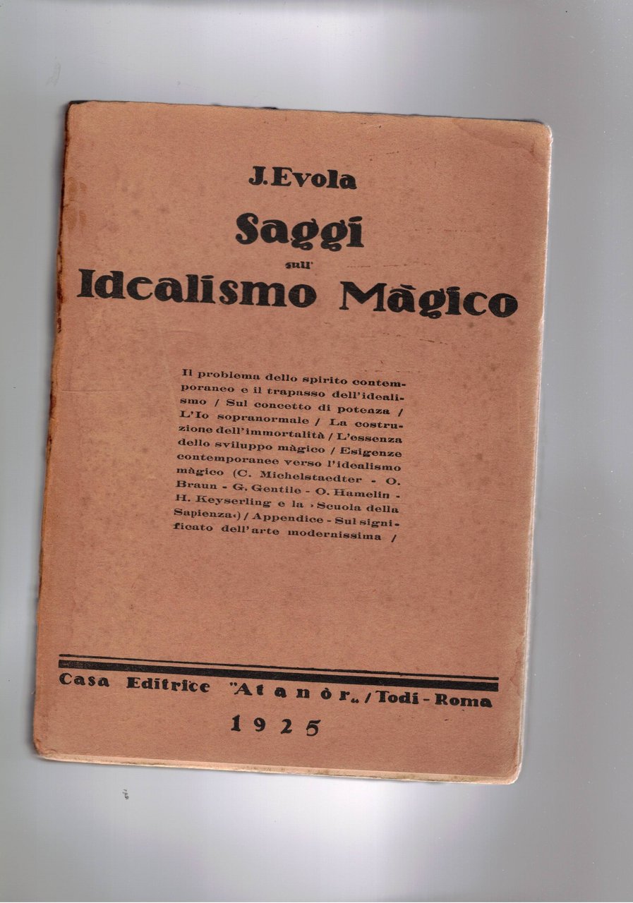 Saggi sull'idealismo magico.