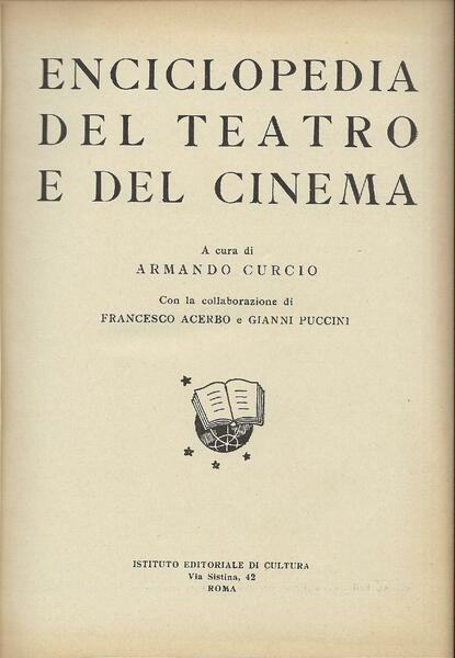 Enciclopedia del teatro e del cinema