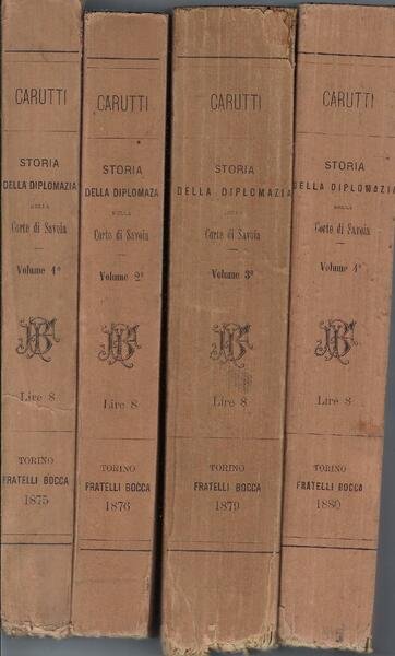 Storia della diplomazia della corte di Savoia ( 4 Vol.)