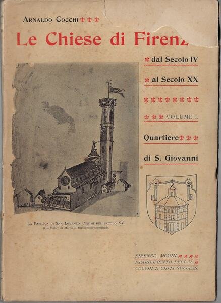 Le chiese di Firenze dal secolo IV al secolo XX, … | Immagine principale
