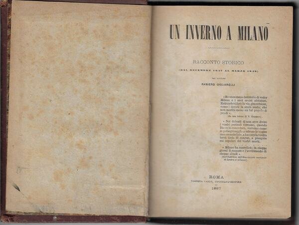 Un inverno a Milano : racconto storico (dal dicembre 1847 …