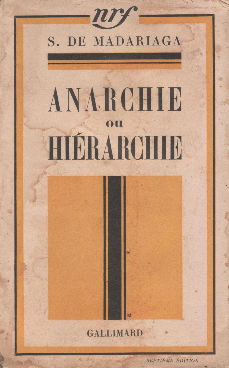 Anarchie ou Hierarchie : la crise de la democratie ebauche …
