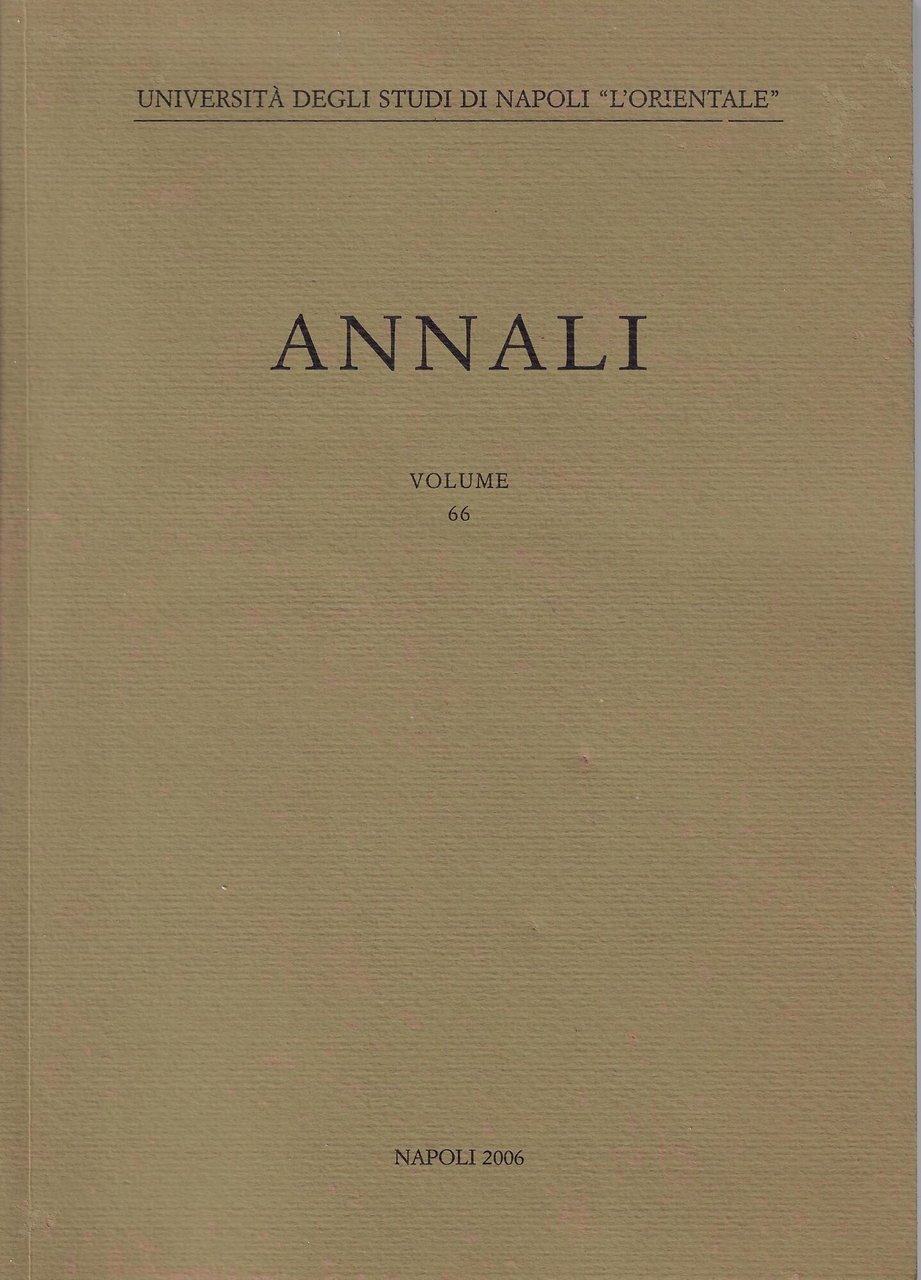 Annali v. 66 (2006)